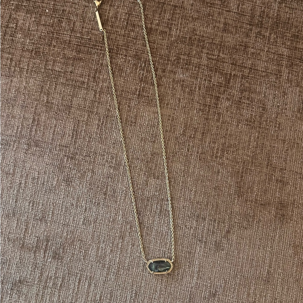 Elisa Gold Necklace in Abalone Shell